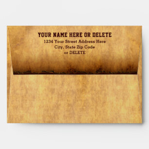 Antique Paper Look Personalized Rustic Envelopes