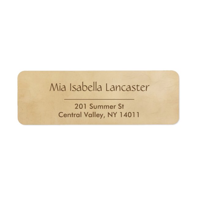Antique Paper - Return Address Labels (Front)