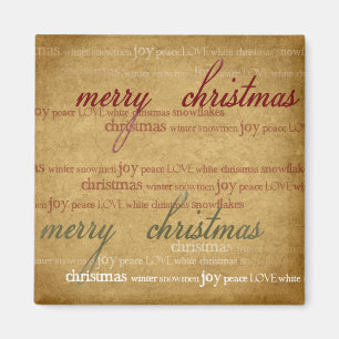 Antique Papier Vintage de Noël Aimant frigo
