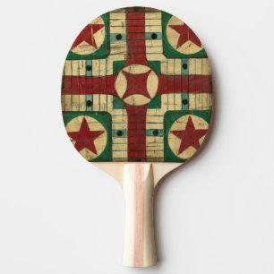 Antique Parcheesi Game Board by Ethan Harper Ping Pong Paddle