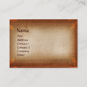 ANTIQUE PARCHMENT, RED WAX SEAL MONOGRAM BUSINESS CARD