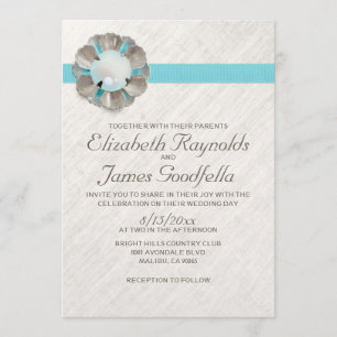 Antique Pearl Wedding Invitations