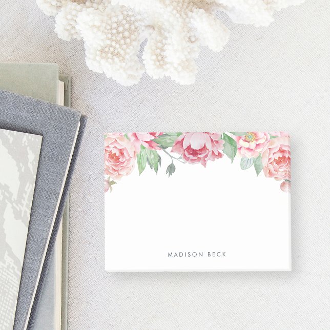 Antique Peony Floral Post-it Notes (Creator Uploaded)