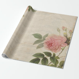 Antique Peony Wrapping Paper Roll