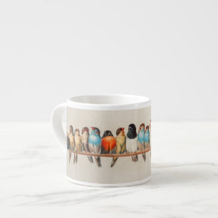 Antique Perch of Birds Hector Giacomelli Espresso Cup