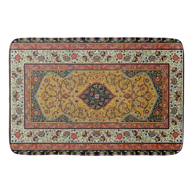 Antique Persian Carpet Elegant Design Bath Mat (Front)
