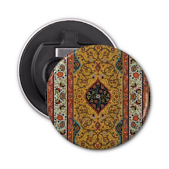 Antique Persian Carpet Elegant Design Bottle Opener (Front)