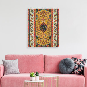 Antique Persian Carpet Elegant Design Canvas Print