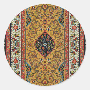 Antique Persian Carpet Elegant Design Classic Round Sticker