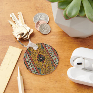 Antique Persian Carpet Elegant Design Keychain