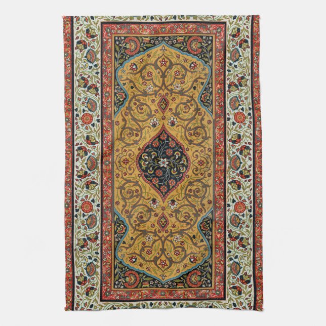 Antique Persian Carpet Elegant Design Kitchen Towel (Vertical)