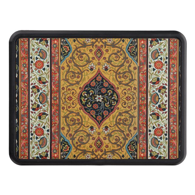 Antique Persian Carpet Elegant Design Trailer Hitch Cover (Front)