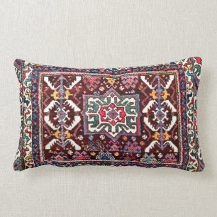 Antique Persian Oriental Rug Design Pillow