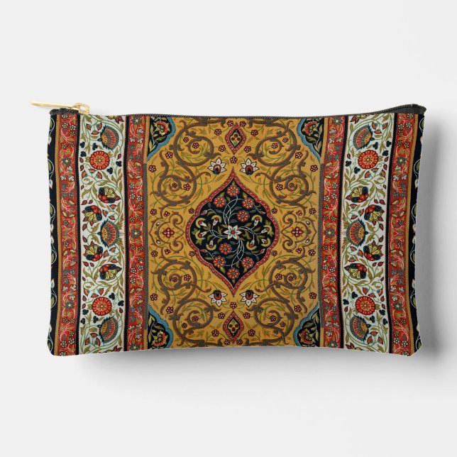 Antique Persian Rich Carpet Elegant Rug Carpet Accessory Pouch (Front)