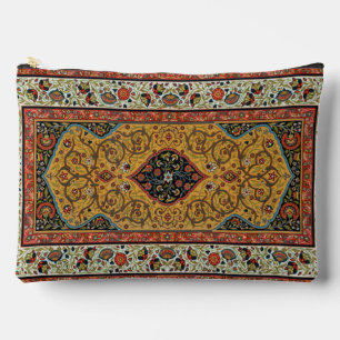 Antique Persian Rich Carpet Elegant Rug Carpet Accessory Pouch