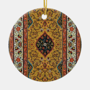 Antique Persian Rich Carpet Elegant Rug Carpet Ceramic Ornament