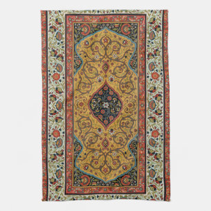 Antique Persian Rich Carpet Elegant Rug Carpet Kitchen Towel