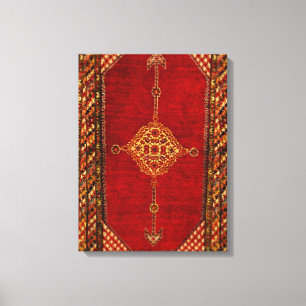 Antique Persian rug - bold pattern Canvas Print