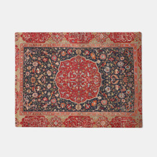 Antique Persian Rug Distressed Vintage Art Pattern