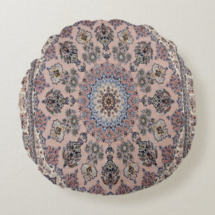 Antique Persian Turkish Oriental Rug Carpet Round Pillow