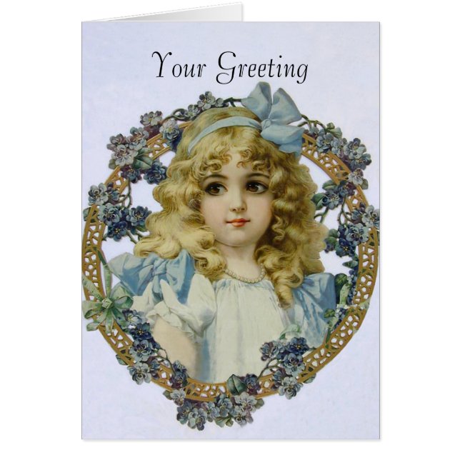 Antique Petite fille Portrait enfant Beau (Devant)