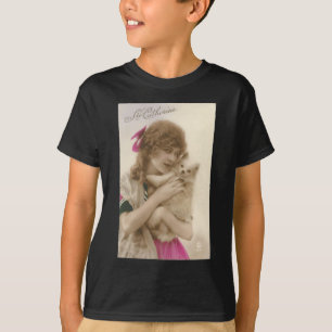 Antique Photo Victorian Woman and Dog T-Shirt