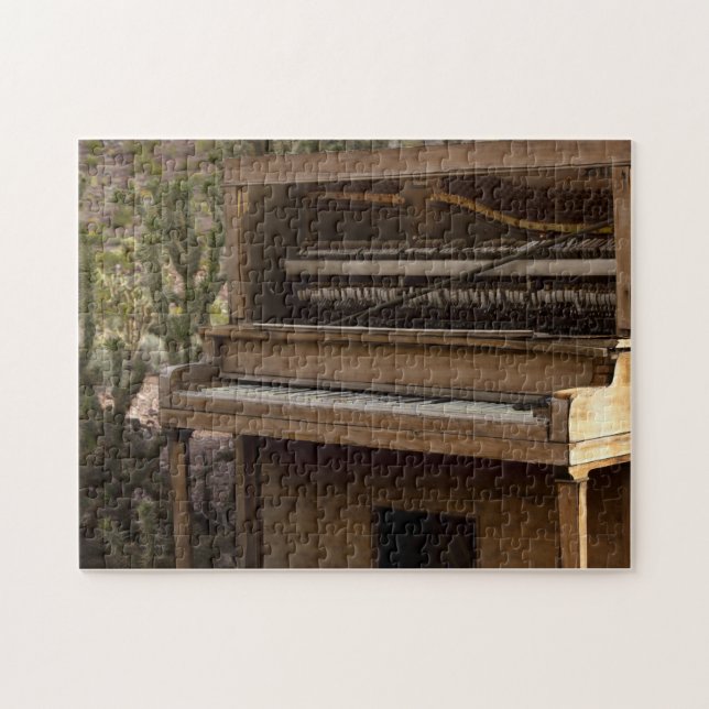 Antique Piano in desert Jigsaw Puzzle (Horizontal)