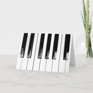 Antique Piano Keys Keyboard Card