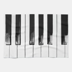 Antique Piano Keys Keyboard Kitchen Towel