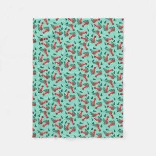 Antique Pickup Truck Christmas Tree Pattren Fleece Blanket