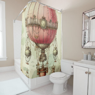 Antique Pink Balloon Airship Victorian