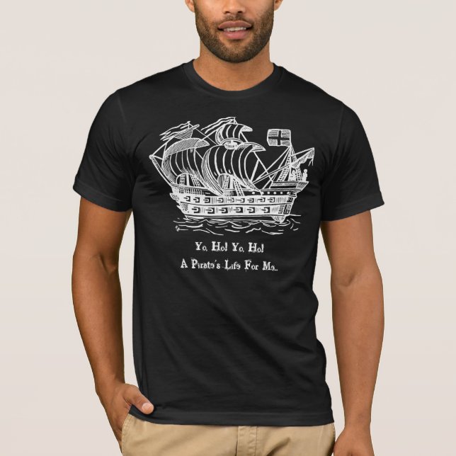 Antique Pirate Ship T-Shirt (Front)