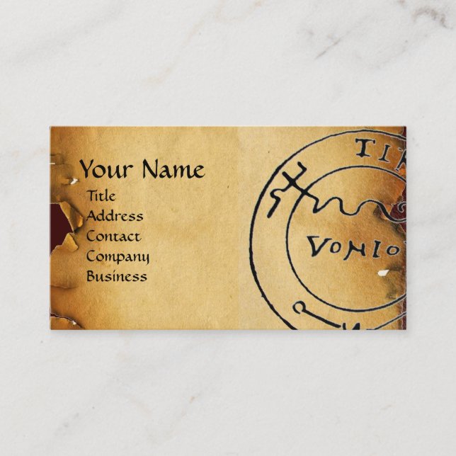 ANTIQUE  PIRATES TREASURE MAP ,SKULL AND SWORDS BUSINESS CARD (Front)