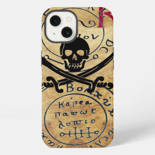 ANTIQUE PIRATES TREASURE MAP ,SKULL AND SWORDS iPhone 13 CASE