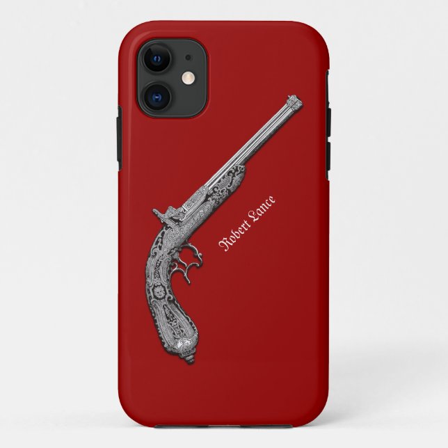 Antique Pistol Personal Red  iPhone 5 Case (Back)