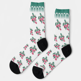 Antique Plate & Café au Lait Bol Socks | Cherry