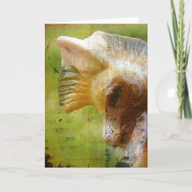 Antique Pony, Grunge Card (Front)