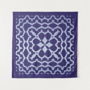 Antique portuguese azulejo ceramic. Graphic design Tapestry