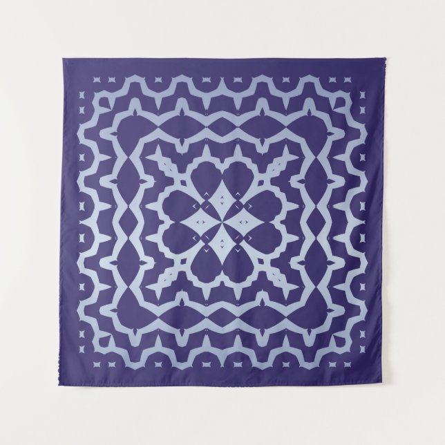 Antique portuguese azulejo ceramic. Graphic design Tapestry (Front)