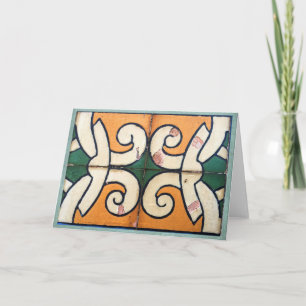 Antique Portuguese house tiles Card