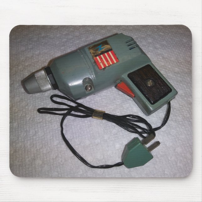 Antique PowerMite Drill Thumbnail Mouse Pad (Front)
