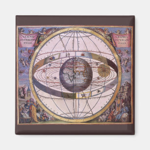 Antique Ptolemaic Solar System, Andreas Cellarius Magnet
