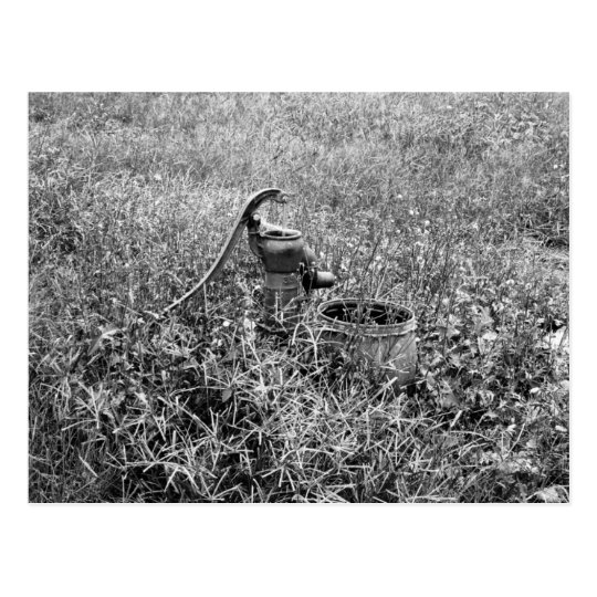 Antique pump postcard