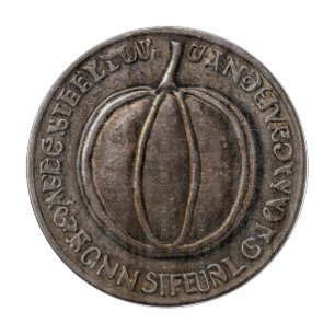 Antique Pumpkin Coin Cutting Board