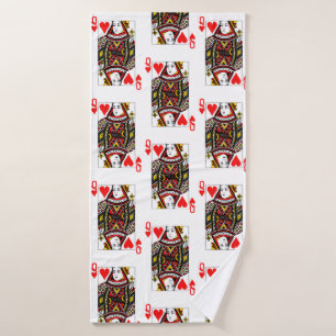 Antique Queen of Hearts Bath Towel