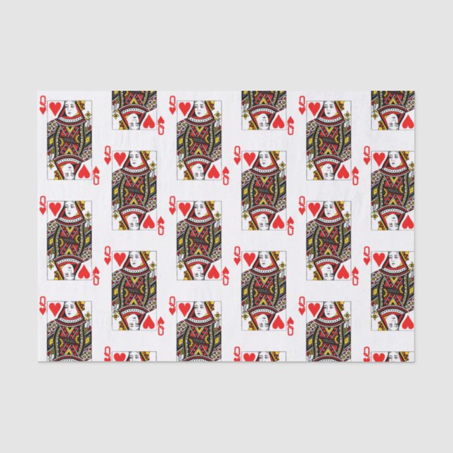 Antique Queen of Hearts Tissue Paper (Front)