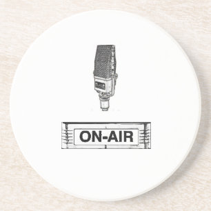 Antique Radio Mic On-Air Light Coaster