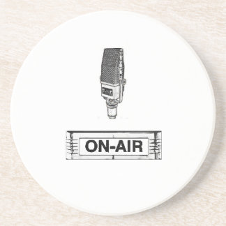 Antique Radio Mic On-Air Light Coaster