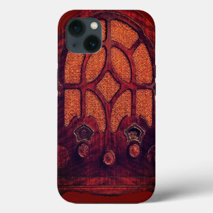 Antique radio vintage elegant art deco cathedral  iPhone 13 case