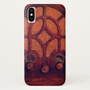 Antique radio wood art deco cathedral brown Case-Mate iPhone case
